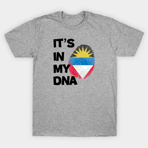 Flag of antigua barbuda in fingerprint T-Shirt by A Zee Marketing